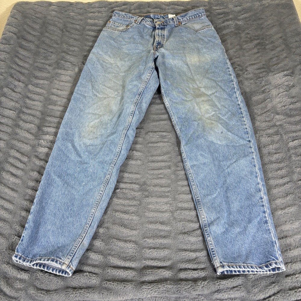 Vintage Levis 560 Loose Fit Tapered Leg Jeans 32x32 Light Wash Blue 90s 0998